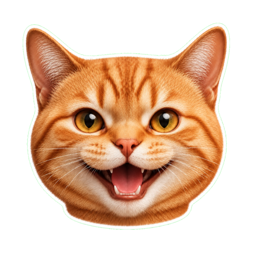 Orange tabby cat sticker
